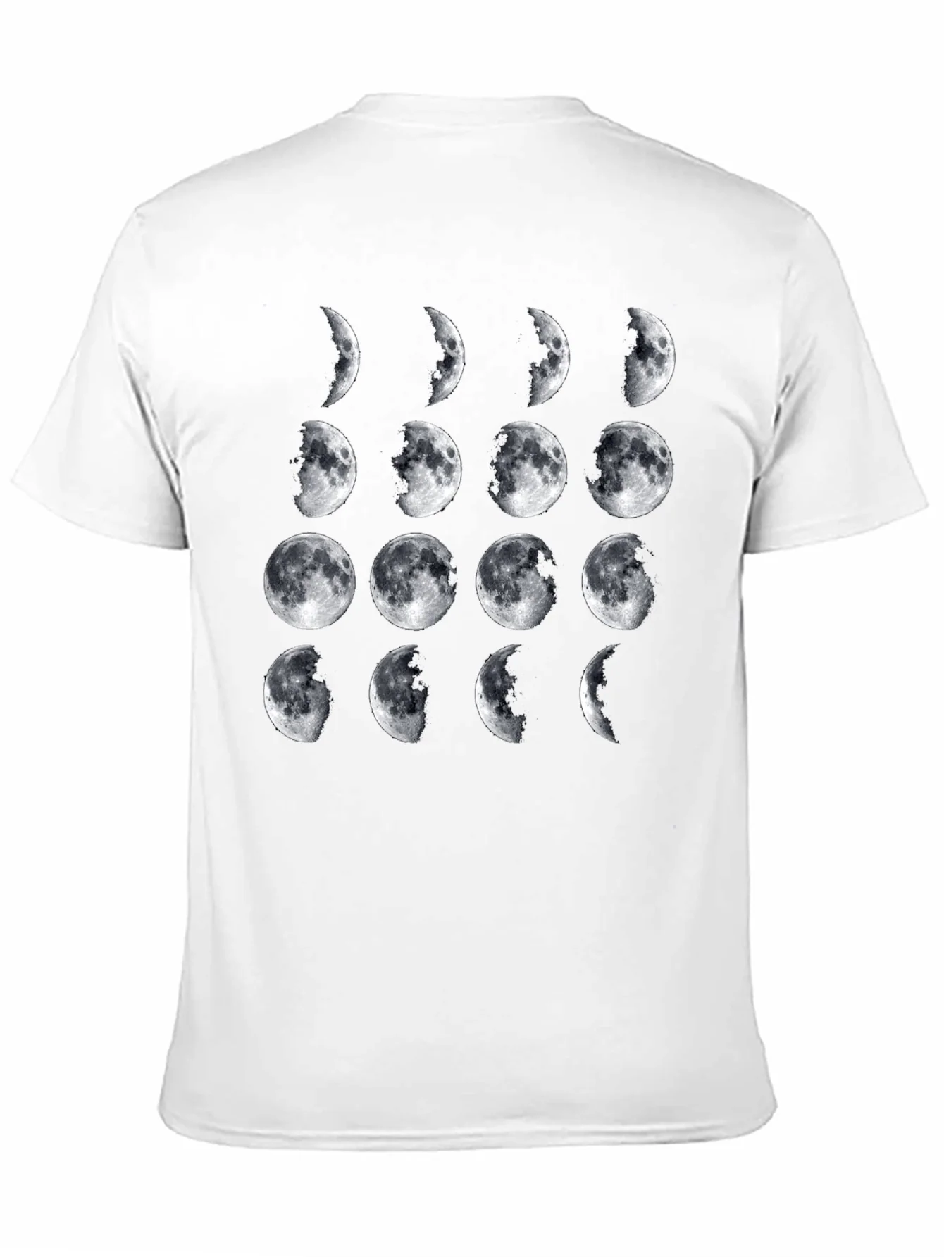 Lunar Phase Graphic Tee - Black Cotton