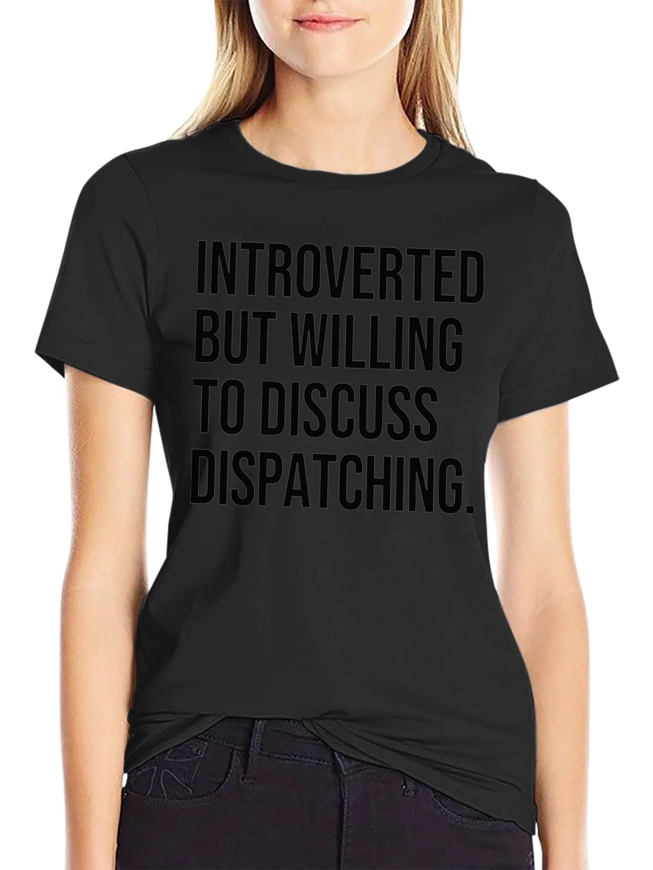 Introverted Dispatching T-Shirt - Black Graphic Tee