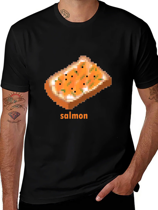 Pixel Salmon Toast T-Shirt - Unique Graphic Tee