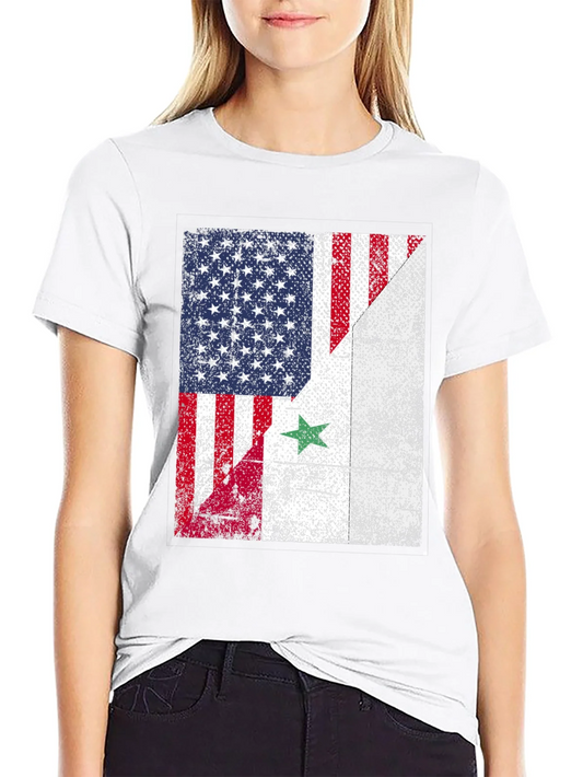 USA Syria Flag T-Shirt