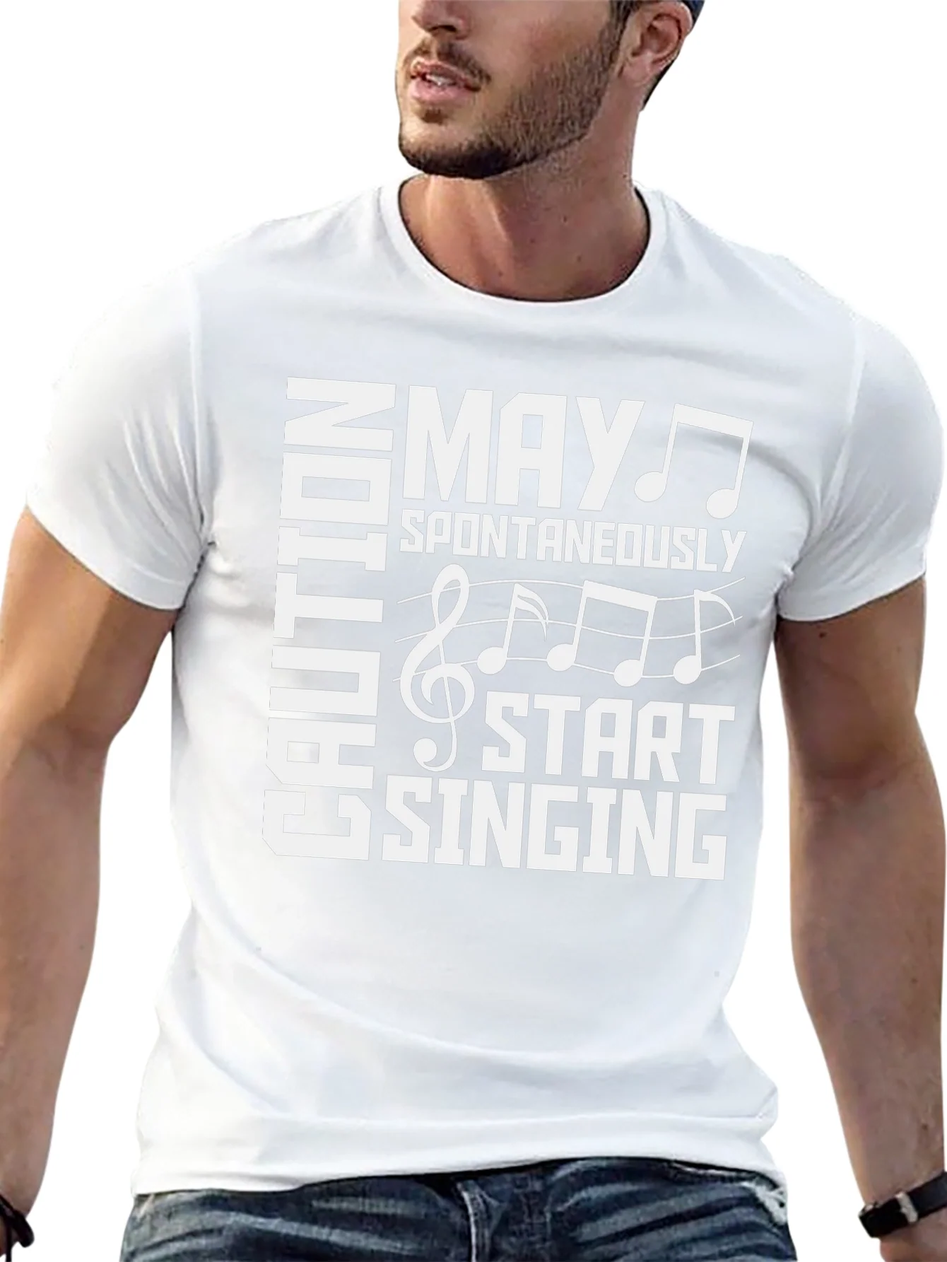 Caution May Spontaneously Start Singing Graphic Tee