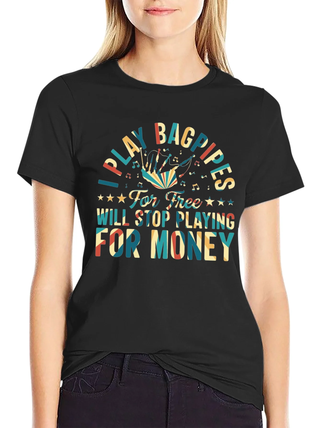I Play Bagpipes T-Shirt - Funny Musician Gift