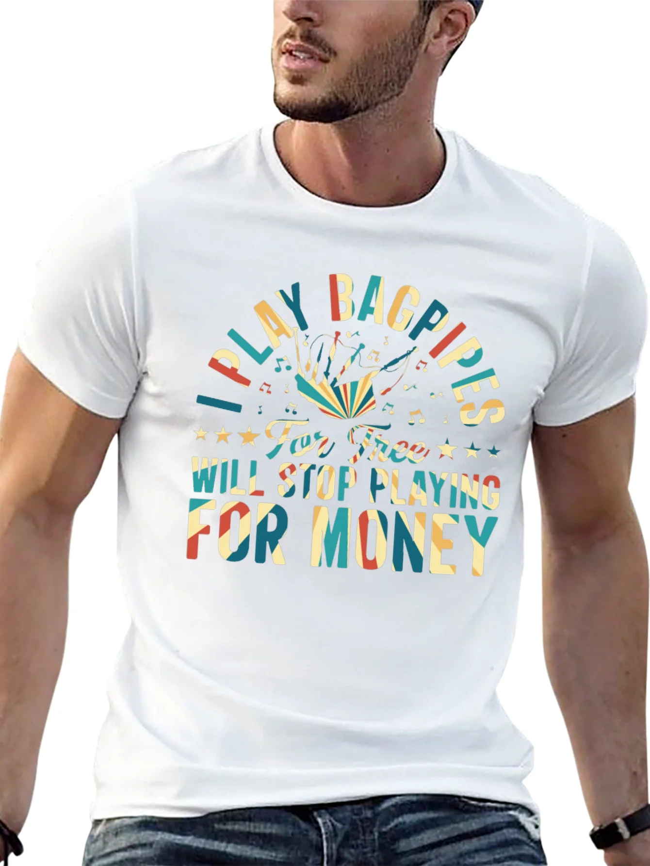 I Play Bagpipes T-Shirt - Funny Musician Gift