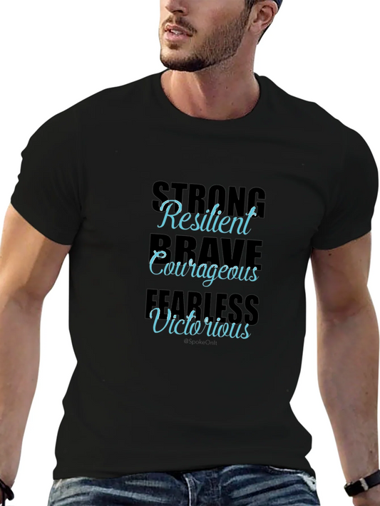 Resilient Graphic Tee - Motivational Black T-Shirt