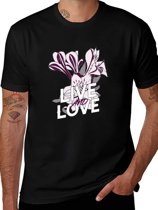 Live and Love Graphic Tee - Black Casual T-Shirt