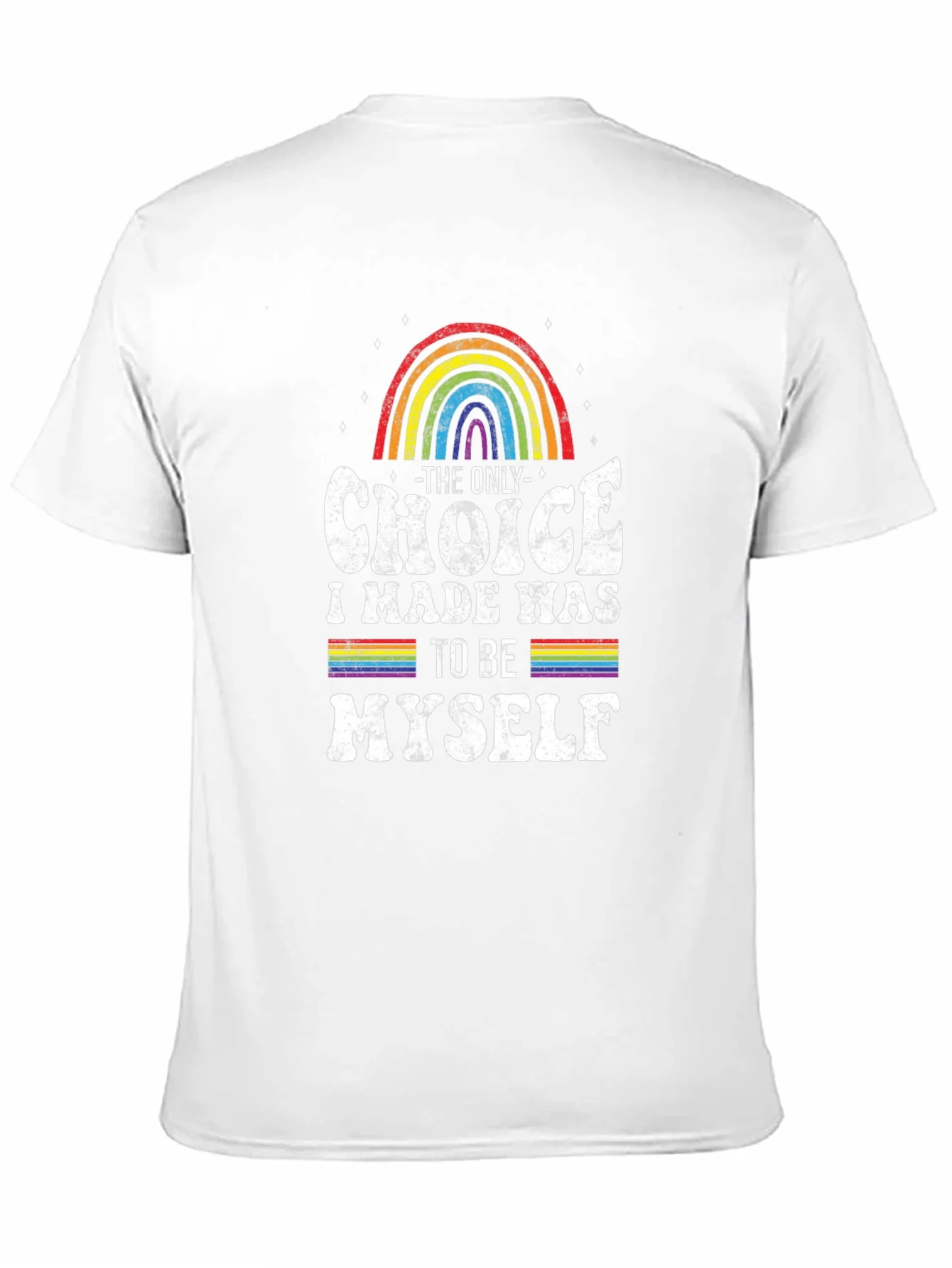 Choice to Be Myself LGBTQ+ Pride Rainbow Graphic Tee