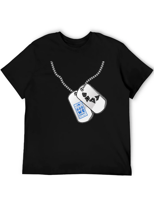 Pray Dog Tag Graphic T-Shirt