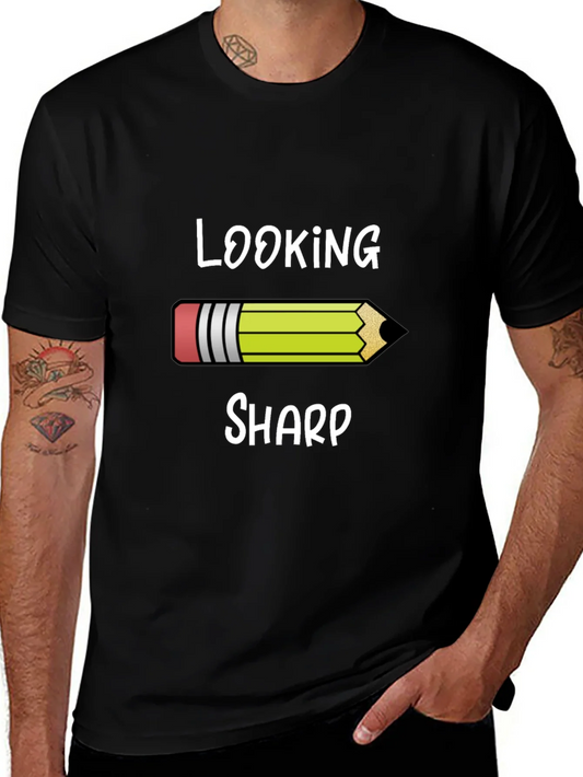 Looking Sharp Graphic Tee - Pencil Design
