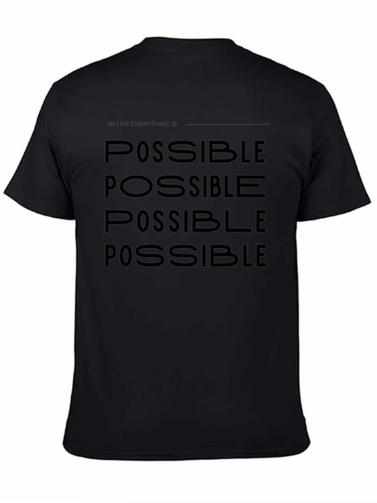 Possible Black Graphic Tee - Motivational Design
