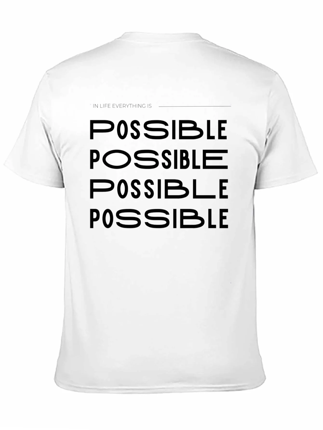 Possible Black Graphic Tee - Motivational Design