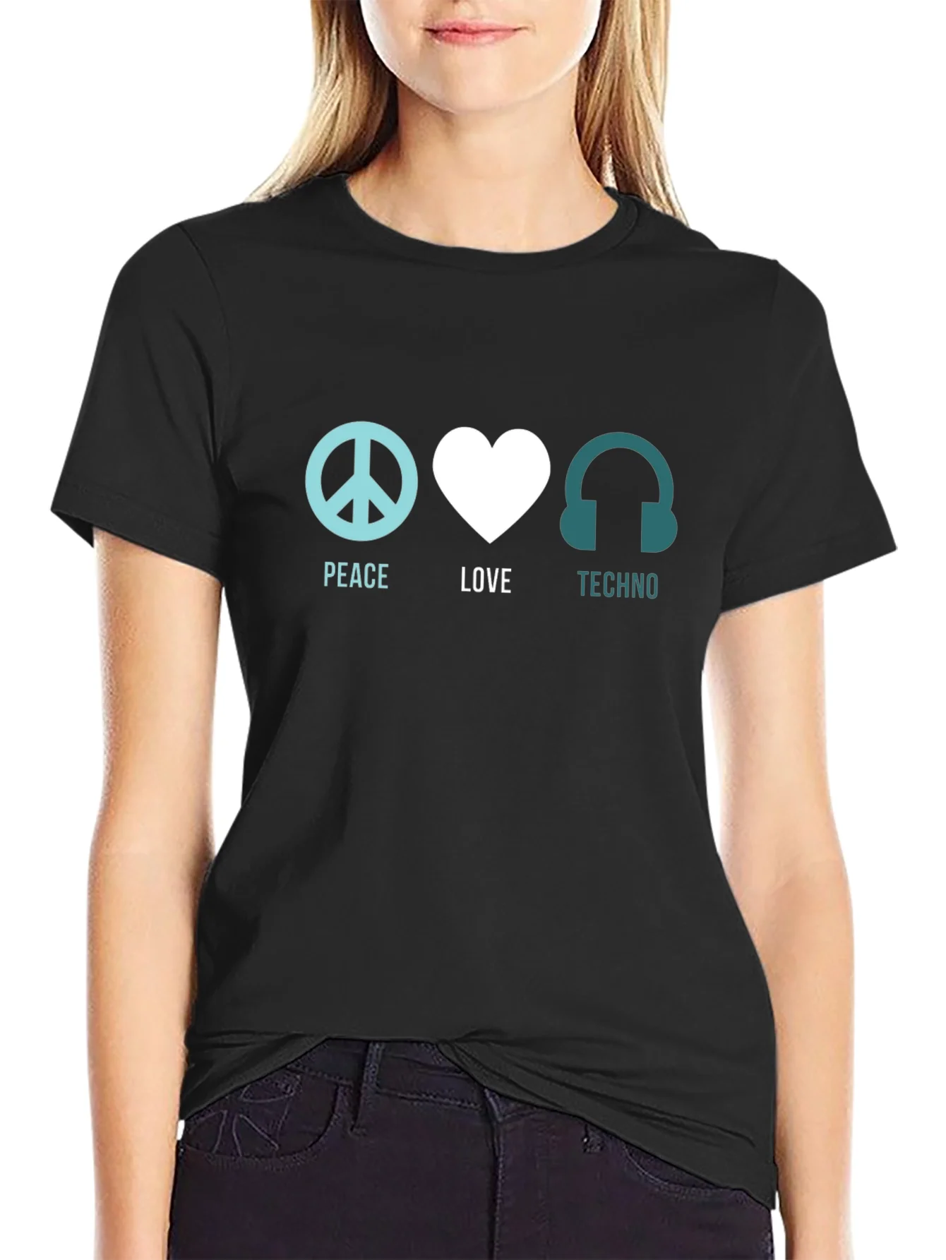 Peace Love Techno Graphic Tee