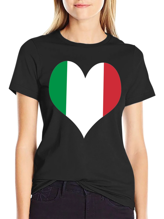 Italian Flag Heart T-Shirt - Show Your Love for Italy