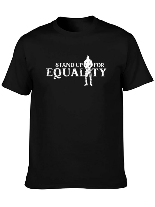 Stand Up For Equality Black Graphic T-Shirt