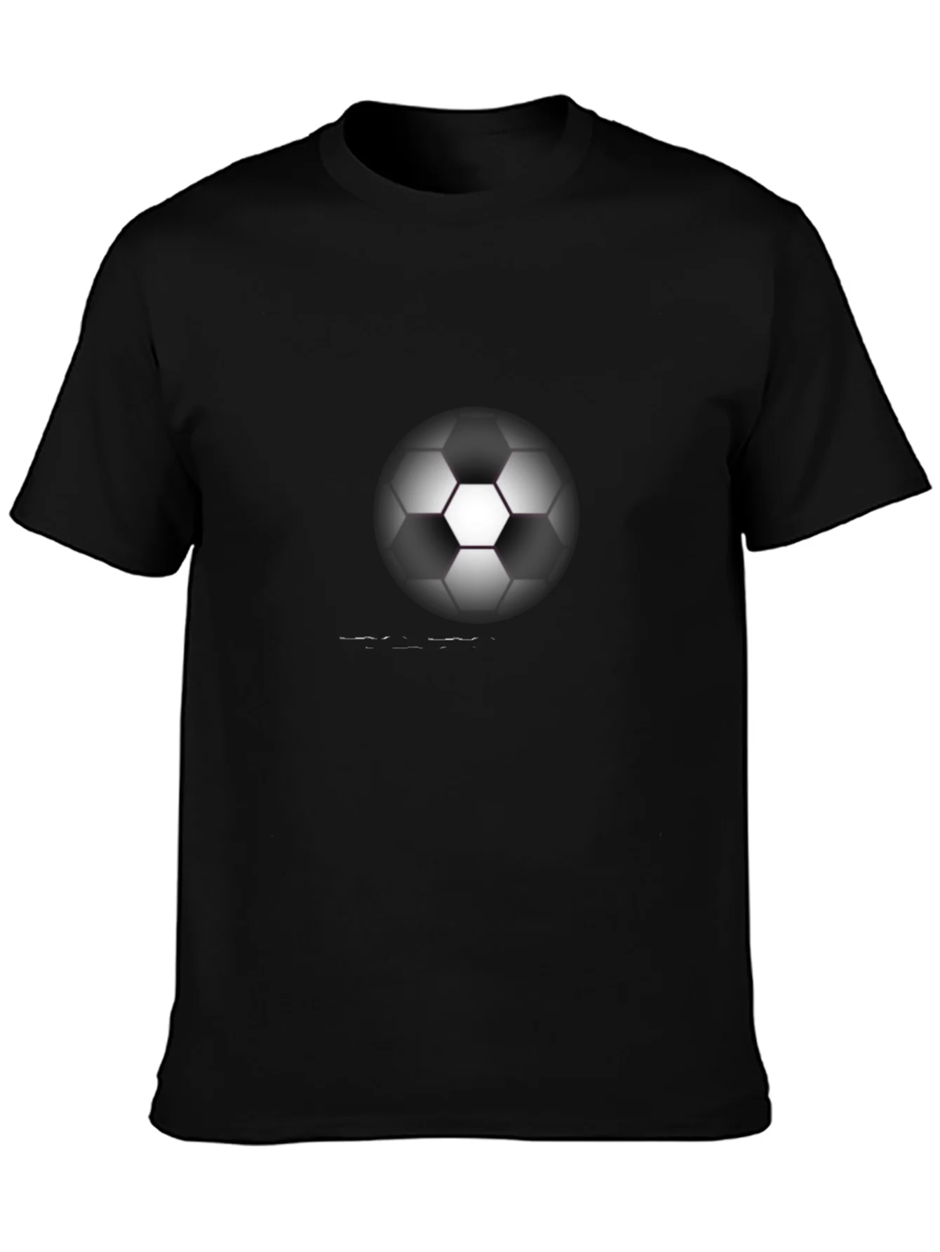 Soccer Ball Graphic Tee - Black Cotton Comfort