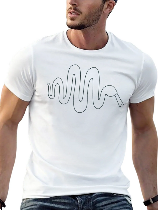 Minimalist Snake Graphic Tee - Unisex Black T-Shirt